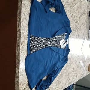 Skies Are Blue Raja Collarless Blazer in Teal